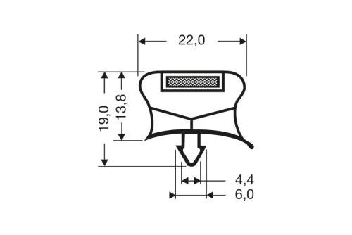 JPC-1340-050 | MAGNEETDICHTING MET MAGNEET M18 2.55MTR/LNG