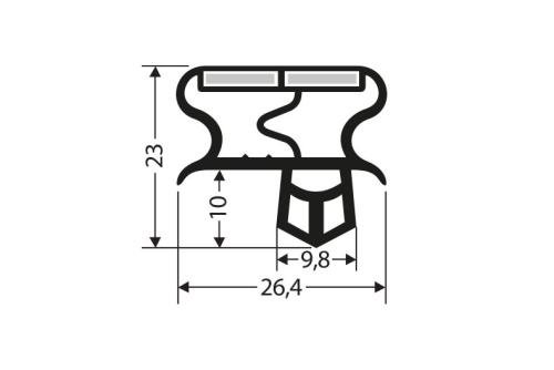 JPC-1310-010 | MAGNEETDICHTING MET MAGNEET M18 2.5MTR/LNG