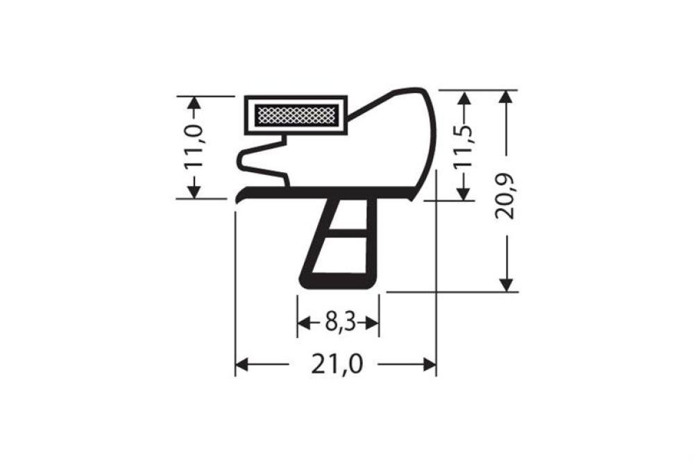 JPC-1360-010 | MAGNEETDICHTING MET MAGNEET M25 2.5MTR/LNG