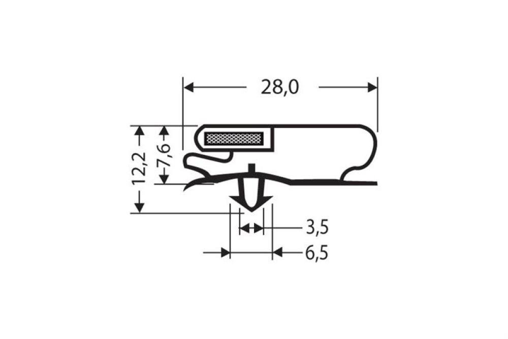 JPC-1420-050 | MAGNEETDICHTING MET MAGNEET M25 2.55MTR/LNG