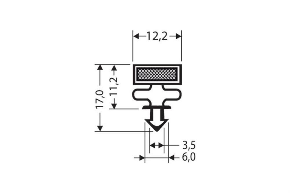 JPC-1020-010 | MAGNEETDICHTING MET MAGNEET M18 2.550MTR/LNG