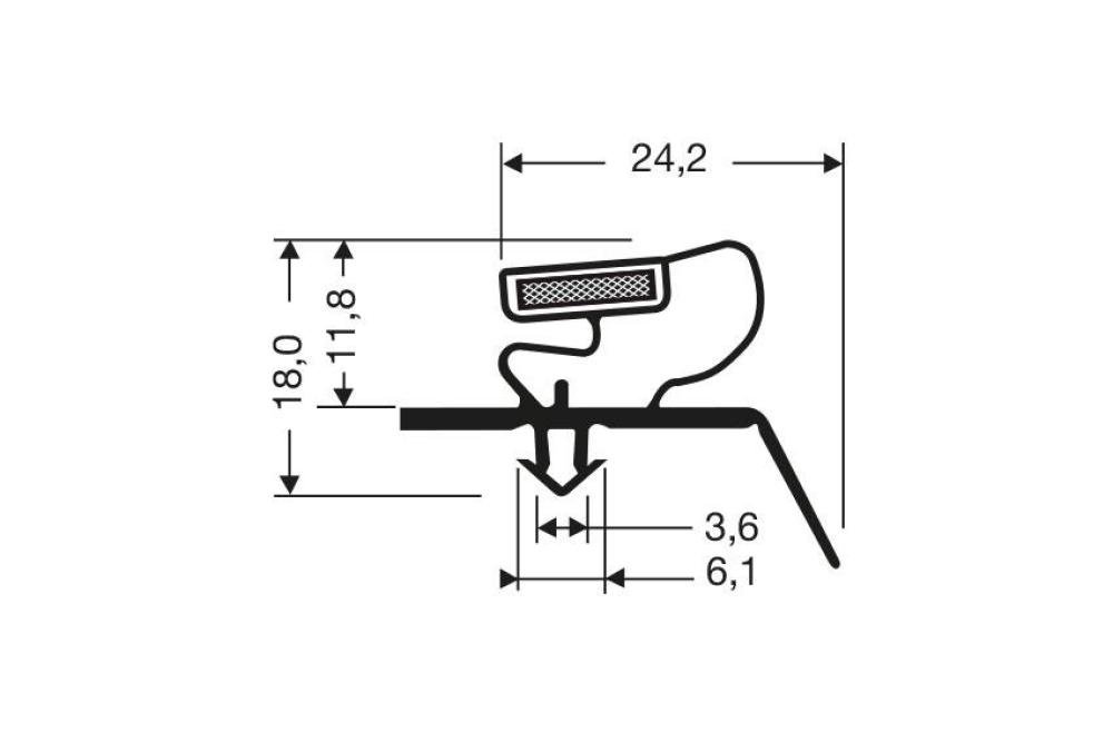 JPC-2040-020 | MAGNEETDICHTING MET MAGNEET M18 2.550MTR/LNG