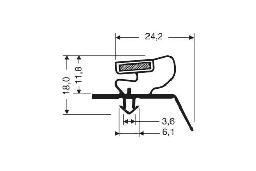 JPC-2040-020 | MAGNEETDICHTING MET MAGNEET M18 2.550MTR/LNG