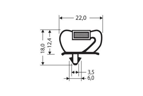 JPC-1030-020 | MAGNEETDICHTING MET MAGNEET M25 2,55MTR/LNG
