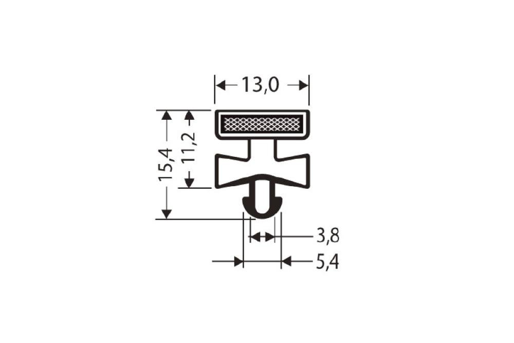 JPC-1470-050 | MAGNEETDICHTING MET MAGNEET M18 2.550MTR/LNG
