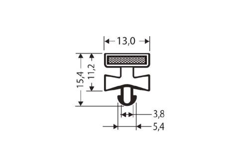 JPC-1470-050 | MAGNEETDICHTING MET MAGNEET M18 2.550MTR/LNG