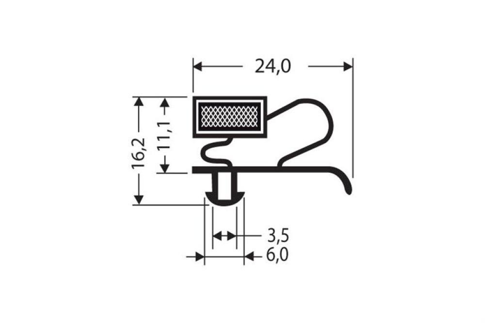 JPC-1040-050 | MAGNEETDICHTING MET MAGNEET M25 2.550MTR/LNG