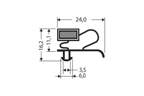 JPC-1040-050 | MAGNEETDICHTING MET MAGNEET M25 2.550MTR/LNG
