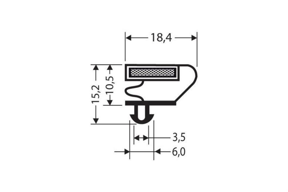 JPC-1090-050 | MAGNEETDICHTING MET MAGNEET M18 2.55MTR/LNG