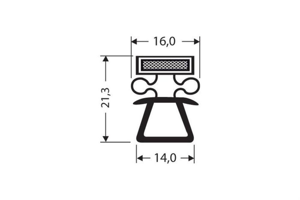JPC-1100-010 | MAGNEETDICHTING MET MAGNEET M71 2.55MTR/LNG