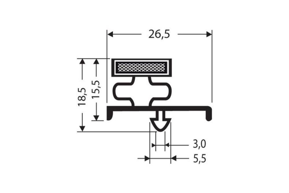 JPC-1110-050 | MAGNEETDICHTING MET MAGNEET M72 2.6MTR/LNG