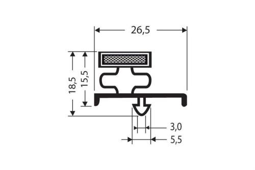 JPC-1110-050 | MAGNEETDICHTING MET MAGNEET M72 2.6MTR/LNG