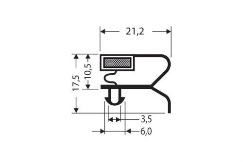 JPC-1140-050 | MAGNEETDICHTING MET MAGNEET M25 2.55MTR/LNG