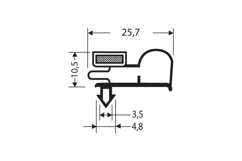 JPC-1150-050 | MAGNEETDICHTING MET MAGNEET M76 2.55MTR/LNG