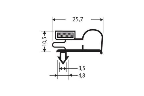JPC-1150-050 | MAGNEETDICHTING MET MAGNEET M76 2.55MTR/LNG