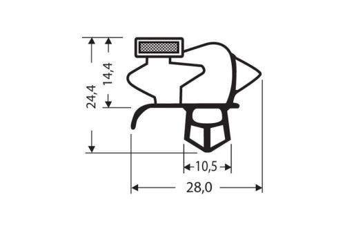 JPC-1170-010 | MAGNEETDICHTING MET MAGNEET C25 2.55MTR/LNG