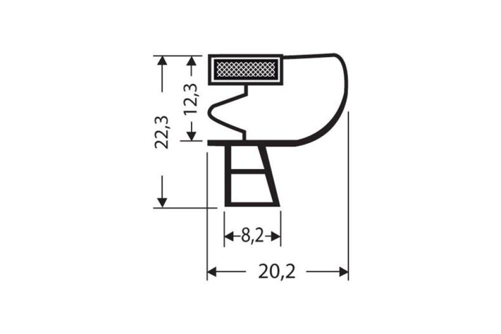 JPC-1180-050 | MAGNEETDICHTING MET MAGNEET M25 2.55MTR/LNG