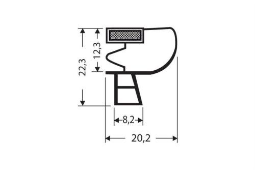 JPC-1180-050 | MAGNEETDICHTING MET MAGNEET M25 2.55MTR/LNG