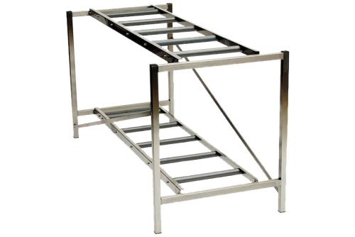LCI-2200-000 | ROESTVRIJ STALEN STAPELREK MET 2 NIVEAUS 900X2080X985MM
