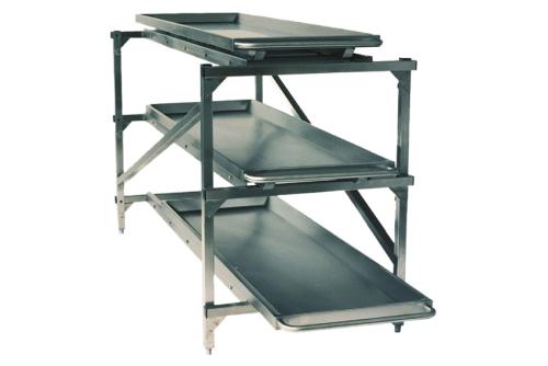 LCI-2300-000 | ROESTVRIJ STALEN STAPELREK MET 3 NIVEAUS 900X2080X1320MM