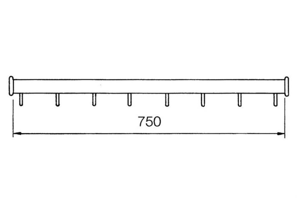 CHB-3052-864 | VLEESBAAR RECHT 750MM AFWERKING : E6/EV6