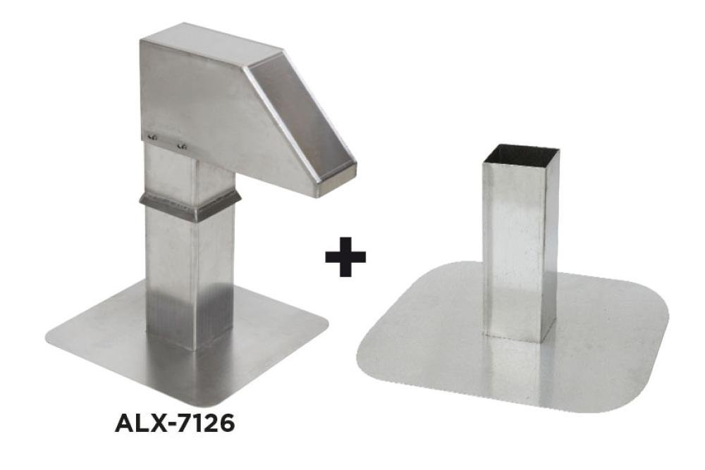 ALX-7120-000 | ALUMINIUM DAKDOORVOER ALX-7126 + REGELBAAR ONDERSTEL