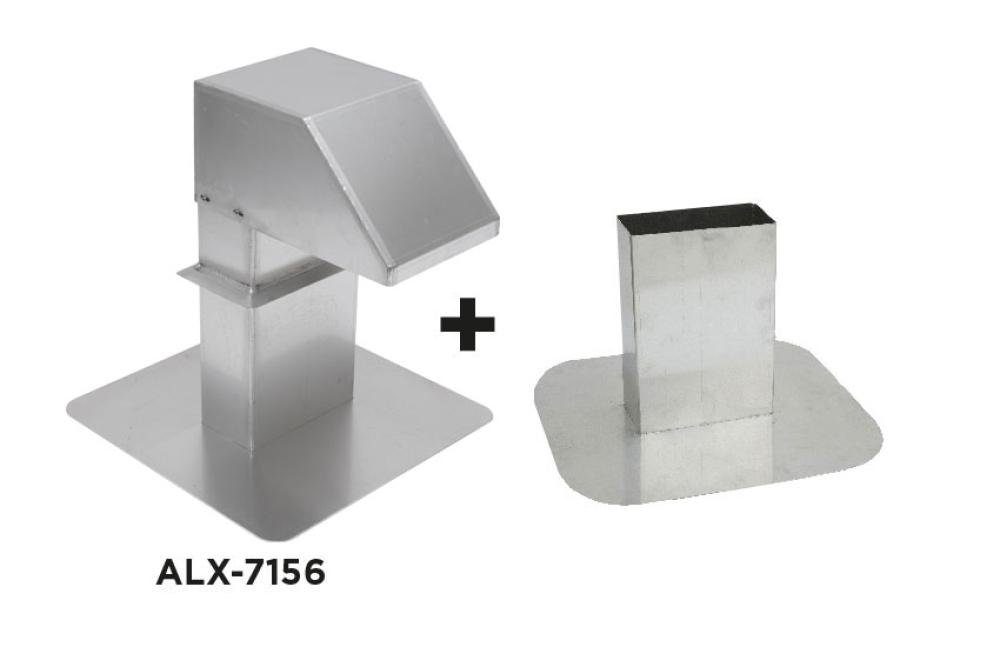 ALX-7150-000 | ALUMINIUM DAKDOORVOER ALX-7156 + REGELBAAR ONDERSTEL