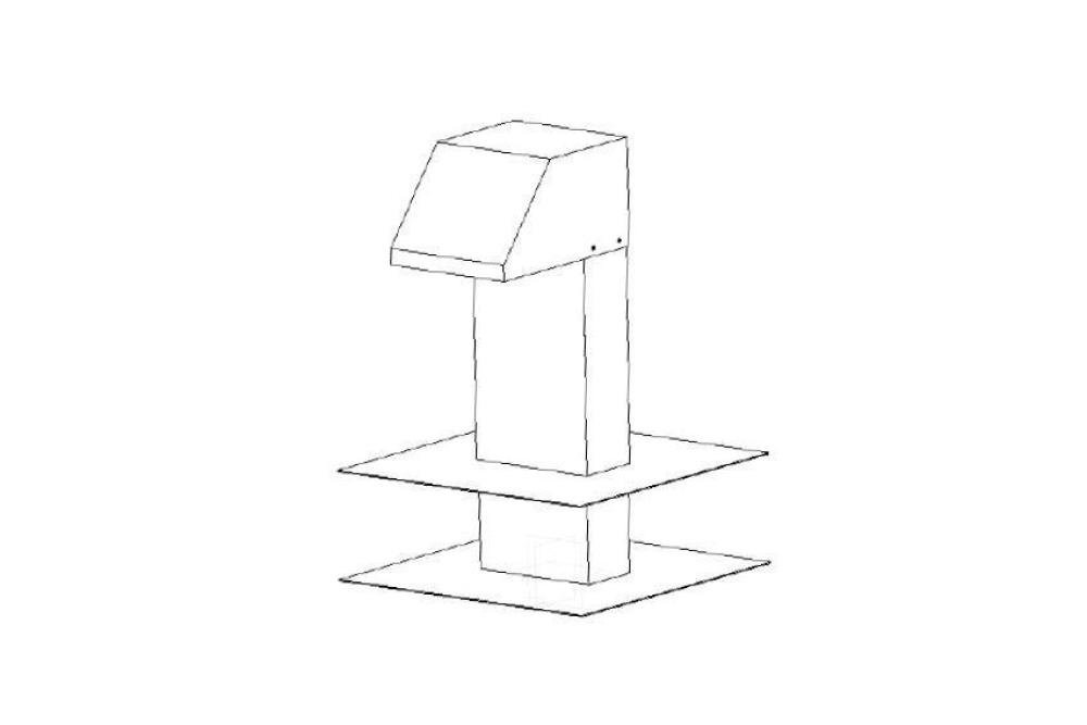 ALX-7150-000 | ALUMINIUM DAKDOORVOER ALX-7156 + REGELBAAR ONDERSTEL