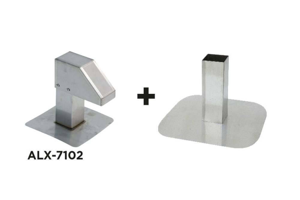 ALX-7100-000 | ALUMINIUM DAKDOORVOER ALX-7102 + REGELBAAR ONDERSTEL