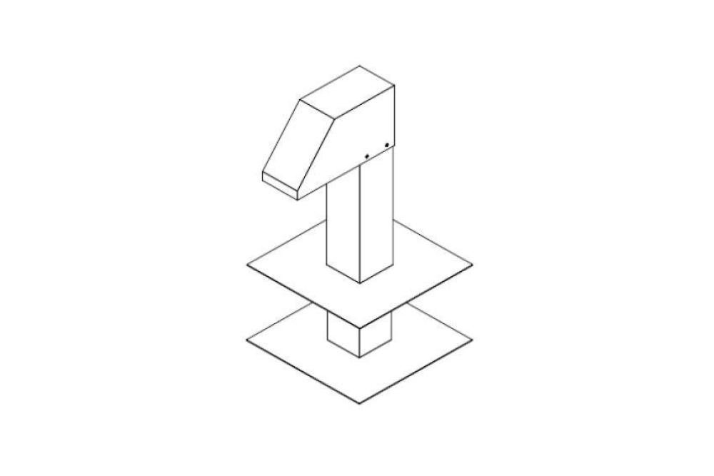 ALX-7100-000 | ALUMINIUM DAKDOORVOER ALX-7102 + REGELBAAR ONDERSTEL