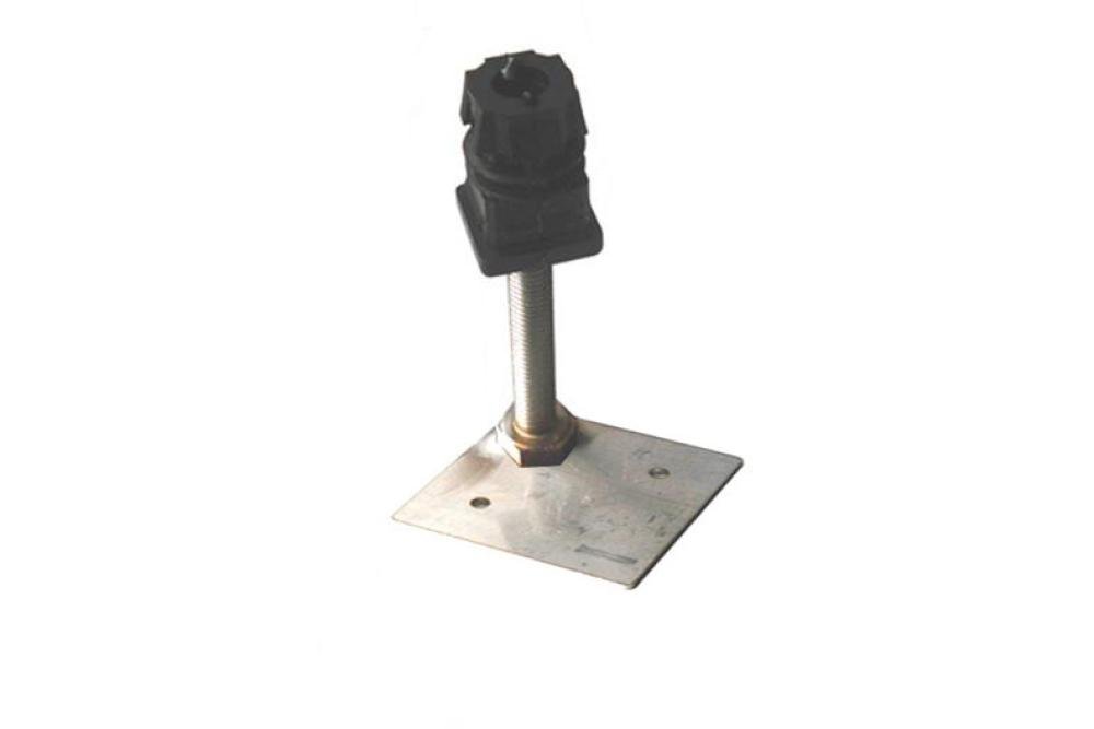 LCA-9201-000 | RVS RECHTHOEKIGE VLOERBEVESTIGING 70X40X3MM MET 2 GATEN Ø8MM