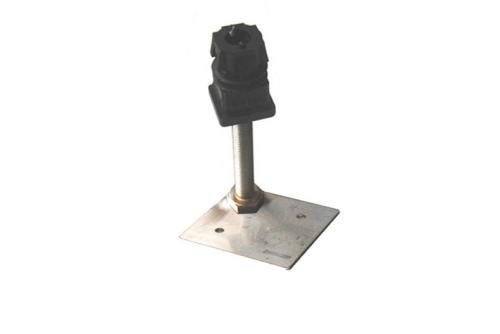 LCA-9201-000 | FIXATION AU SOL INOX RECTANGULAIRE 70X40X3MM AVEC 2 TROUS Ø8MM