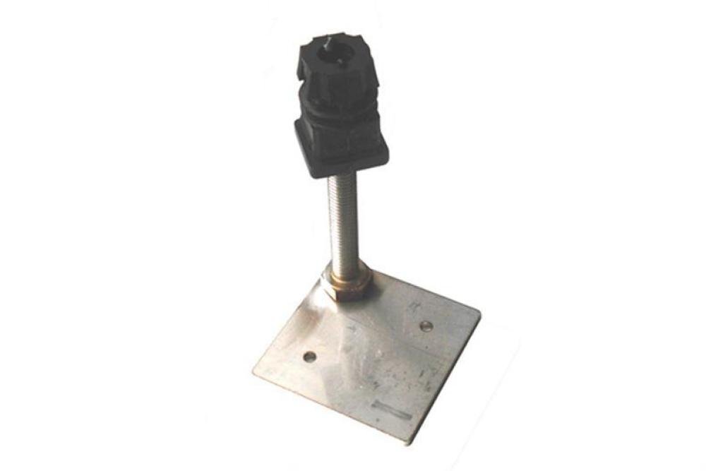 LCA-9202-000 | FIXATION AU SOL INOX CARREE 60X60X3MM AVEC 2 TROUS