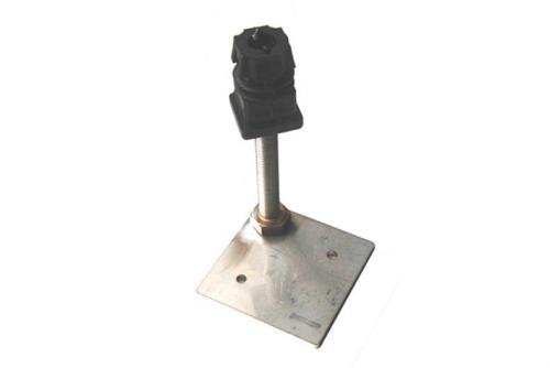 LCA-9202-000 | FIXATION AU SOL INOX CARREE 60X60X3MM AVEC 2 TROUS