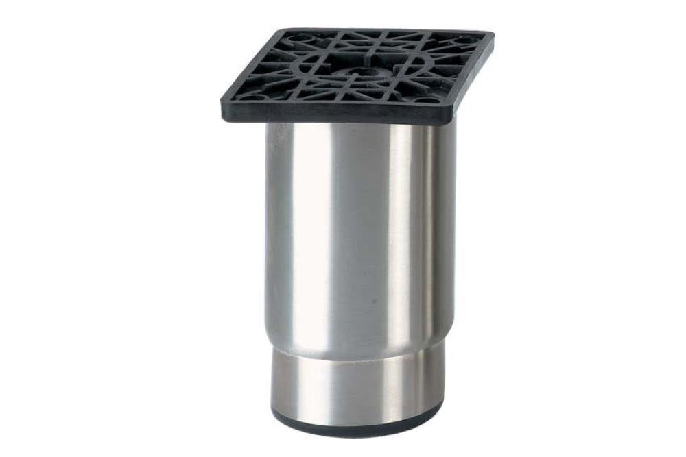 LSP-1110-020 | RVS STELPOOT ECOLINE - 115MMH - 100X80MM ABS-PLAAT - ZWARTE KUNSTSTOF ZOOL