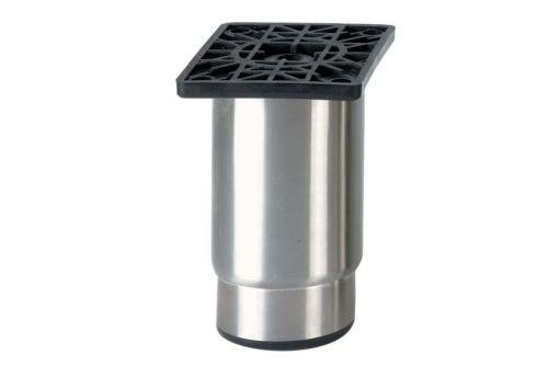 LSP-1110-020 | RVS STELPOOT ECOLINE - 115MMH - 100X80MM ABS-PLAAT - ZWARTE KUNSTSTOF ZOOL
