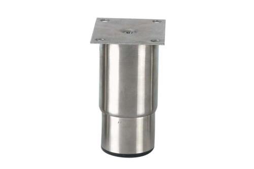 LSP-2312-020 | RVS STELPOOT ECOLINE - 145MMH - 100X80MM RVS PLAAT - ZWARTE KUNSTSTOF ZOOL