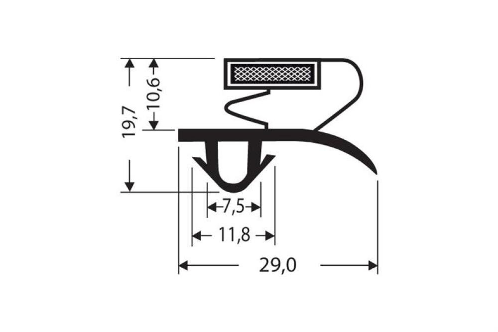JPC-1190-020 | MAGNEETDICHTING MET MAGNEET M71 2.65MTR/LNG