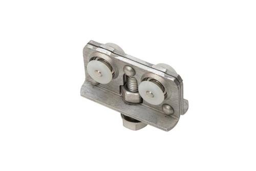 SRP-9002-000 | RVS DEURHOUDER MET NYLON WIELTJES EN ROESTVRIJSTALEN KOGELLAGERS