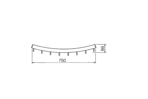 CHB-3084-852 | BARRE A VIANDE LONG DESSOUS FINITION : E6/EV1 - 750MM