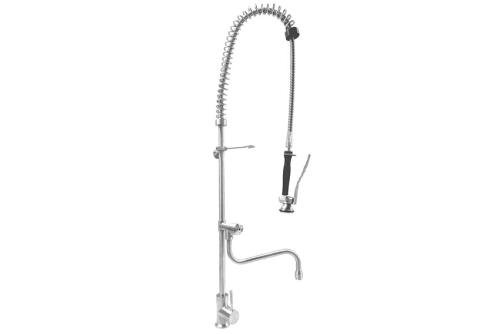 LKS-2510-000 | ENKELGATS VOORSPOELDOUCHE TAFELMODEL RVS INCL.KWARTSLAG TUSSENKRAAN - EENGREEPS