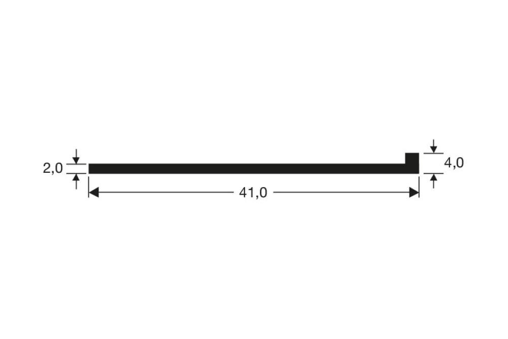 JCR-0520-020 | SLEEPRUBBER L-MODEL BREEDTE 41MM