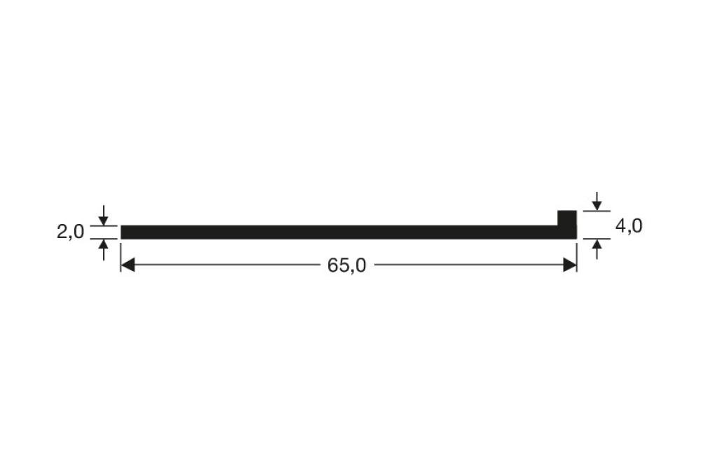JCR-0540-020 | JOINT EN CAOUTCHOUC MODELE L NOIR LARGEUR 65 MM