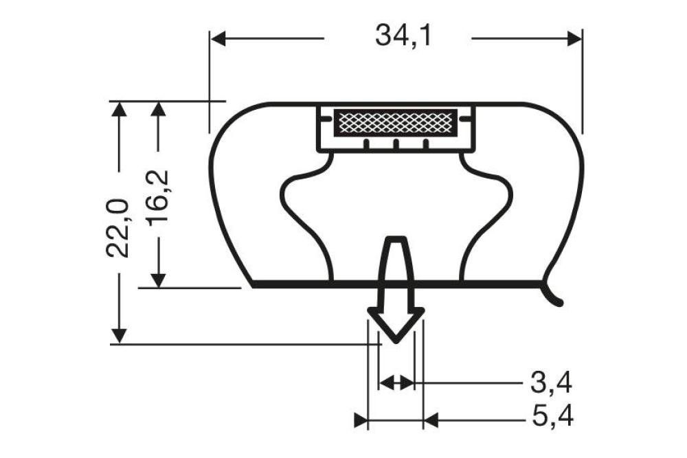 JPC-2070-020 | INDRUKPROFIEL 2,55MTR/LNG