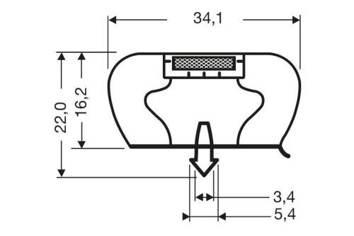 JPC-2070-020 | INDRUKPROFIEL 2,55MTR/LNG