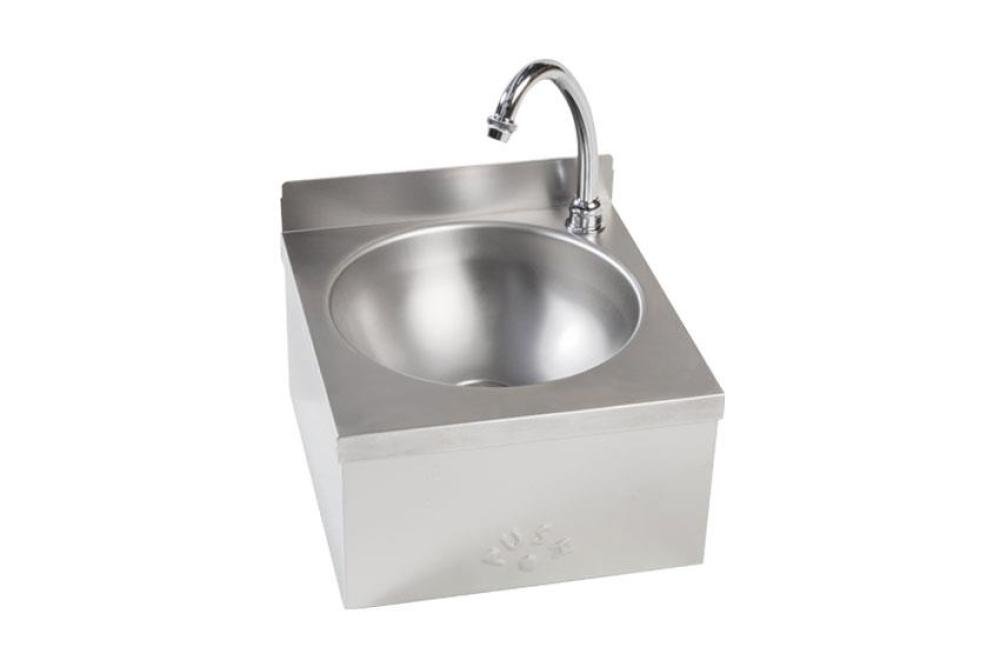 LHH-3100-000 | RVS HANDWASBAKJE MET ROND SPOELBAKJE 300X315MM - ZONDER RUGWAND