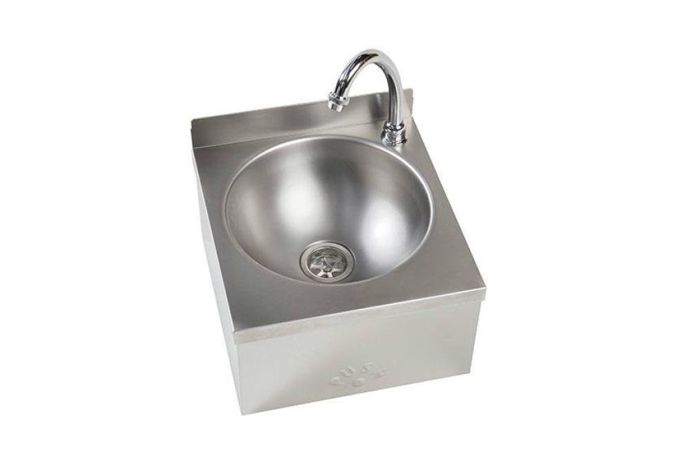LHH-3100-000 | RVS HANDWASBAKJE MET ROND SPOELBAKJE 300X315MM - ZONDER RUGWAND