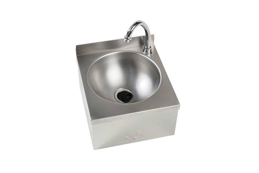 LHH-3100-000 | RVS HANDWASBAKJE MET ROND SPOELBAKJE 300X315MM - ZONDER RUGWAND