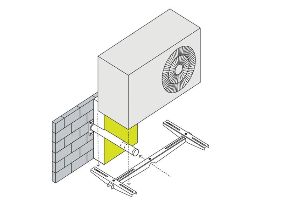 ALX-6000-306 | MUURKONZOLE VOOR GEISOLEERDE BUITENMUREN 800X465X482/382MM - 55+55KG