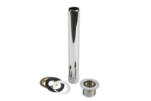 SDV-0250-845 | SET STANDPIJP+AFVOERROOSTER VERCHROOMD H 230MM (SD25) - 1'1/2
